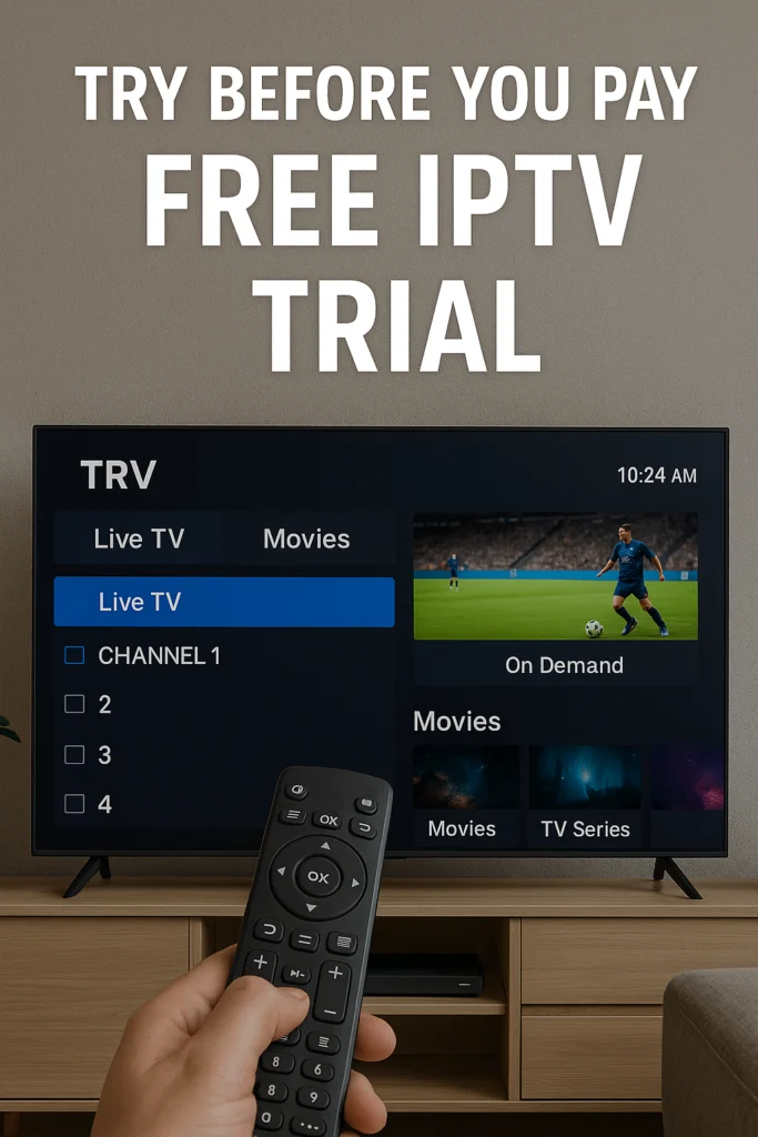 Best Free IPTV Trial setup on Smart TV