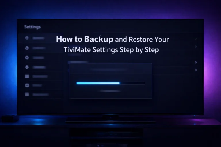 How to Backup and Restore Your TiviMate Settings Step by Step