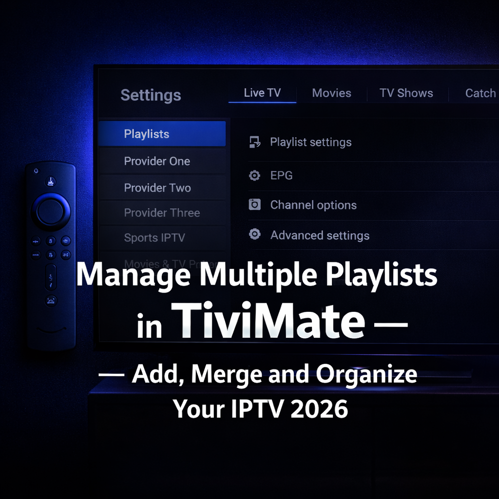 Manage Multiple Playlists in TiviMate Settings Screen Add and Organize IPTV Playlists