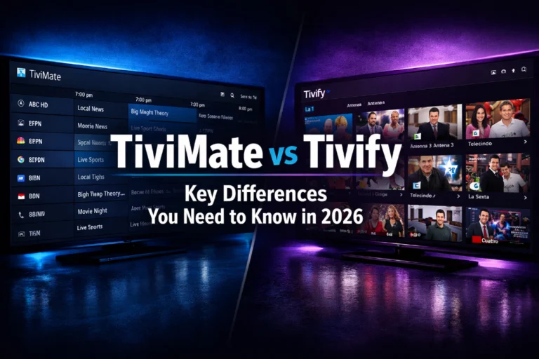 TiviMate vs Tivify Key Differences Comparison 2026 IPTV Player vs Streaming Platform
