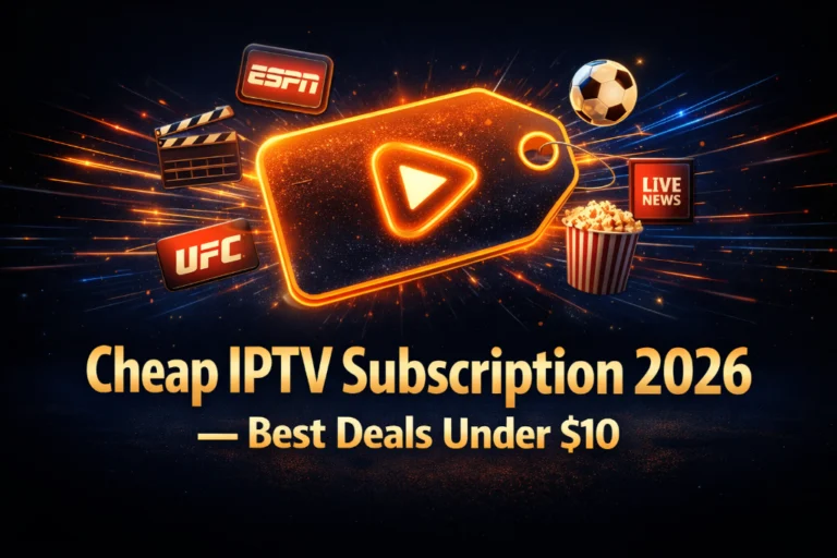 cheap IPTV subscription 2026 best deals under 10 dollars