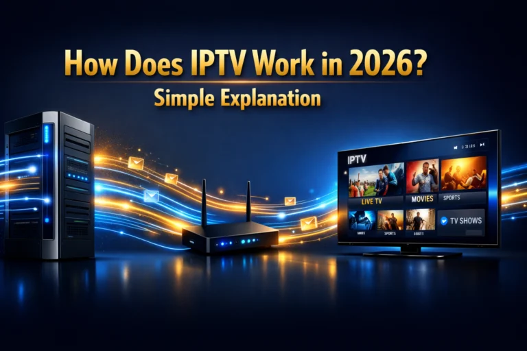 how does IPTV work 2026 simple explanation diagram