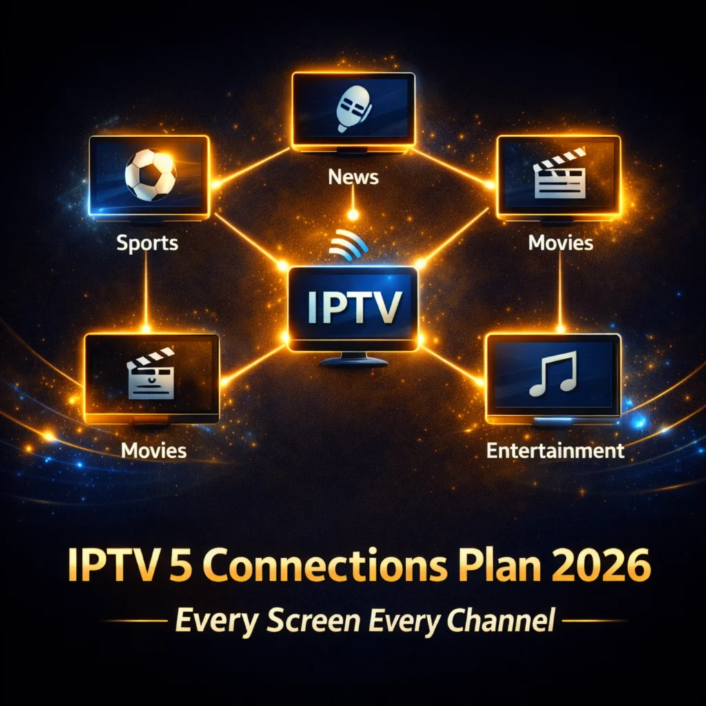 IPTV 5 connections plan 2026 every screen every channel