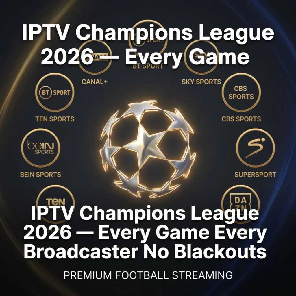 IPTV Champions League 2026 every game every broadcaster no blackouts