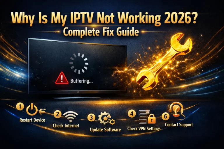 IPTV not working 2026 complete fix guide every error