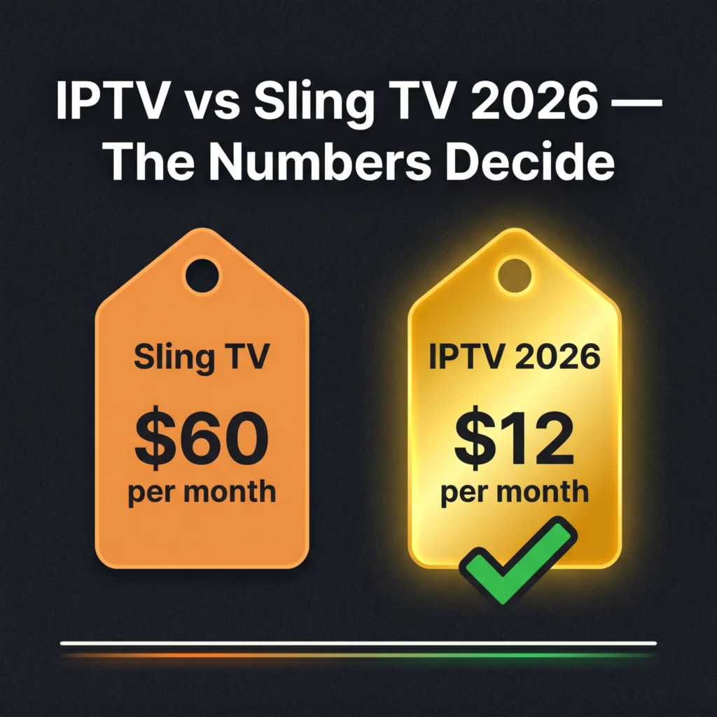 IPTV vs Sling TV 2026 price comparison numbers decide