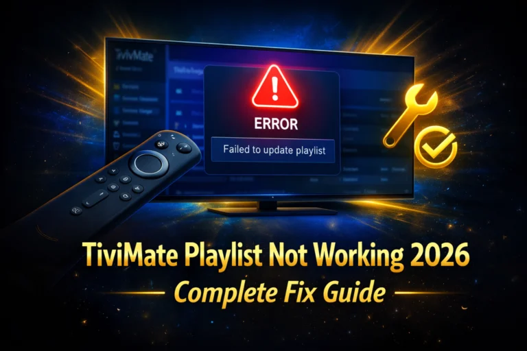 TiviMate playlist not working 2026 complete fix guide every error
