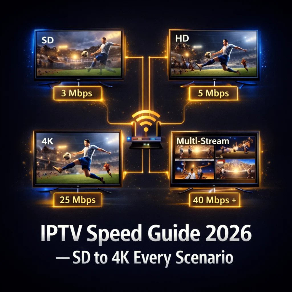internet speed IPTV 2026 SD HD 4K multi-stream every scenario
