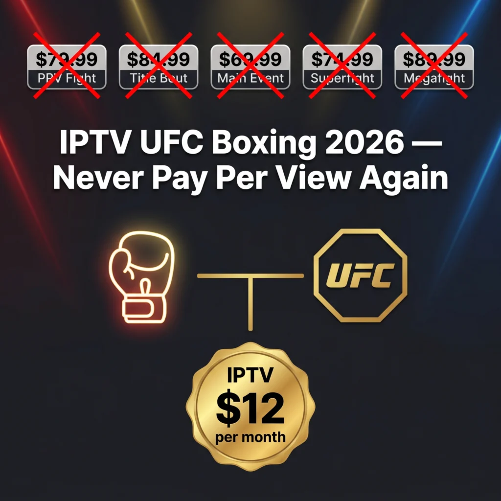 IPTV UFC boxing 2026 never pay per view again