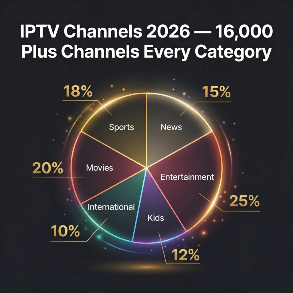IPTV channels 2026 16000 plus channels every category breakdown