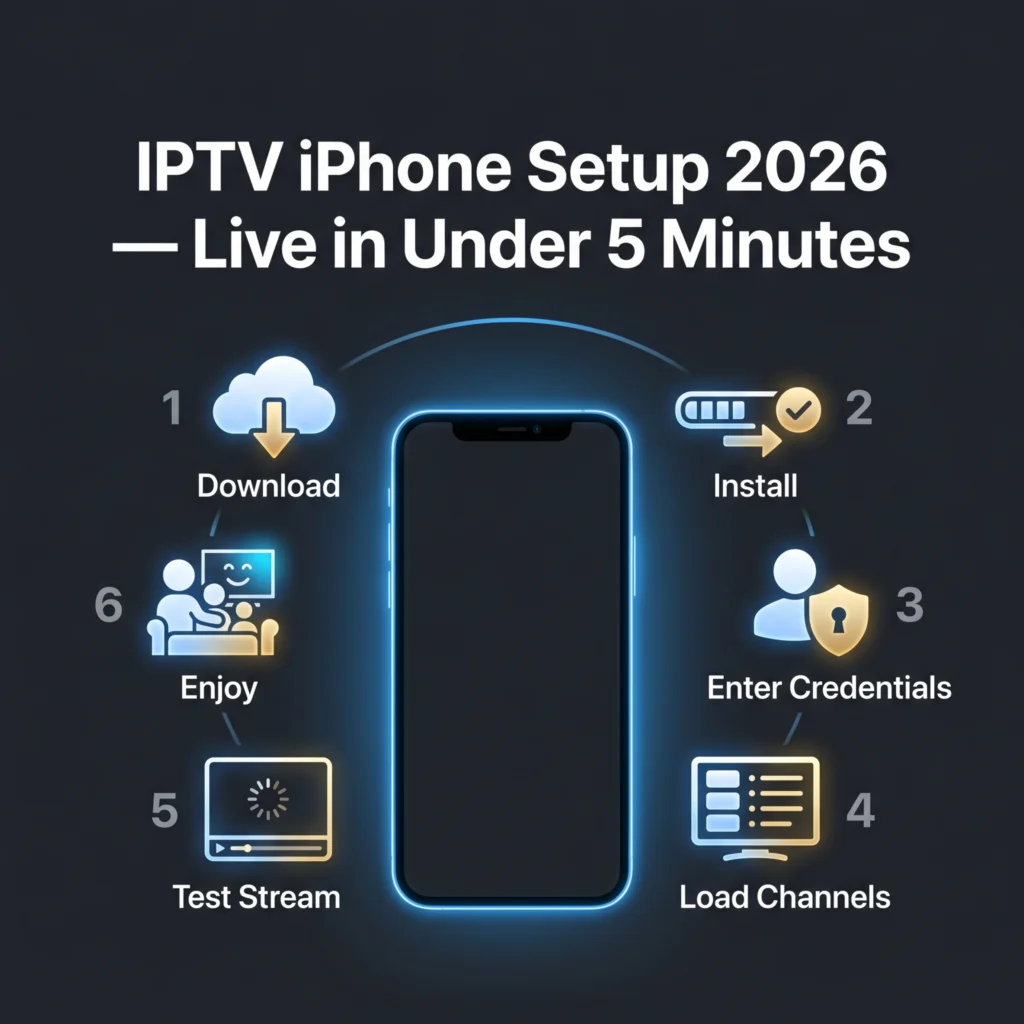 IPTV iPhone setup 2026 live in under 5 minutes step by step