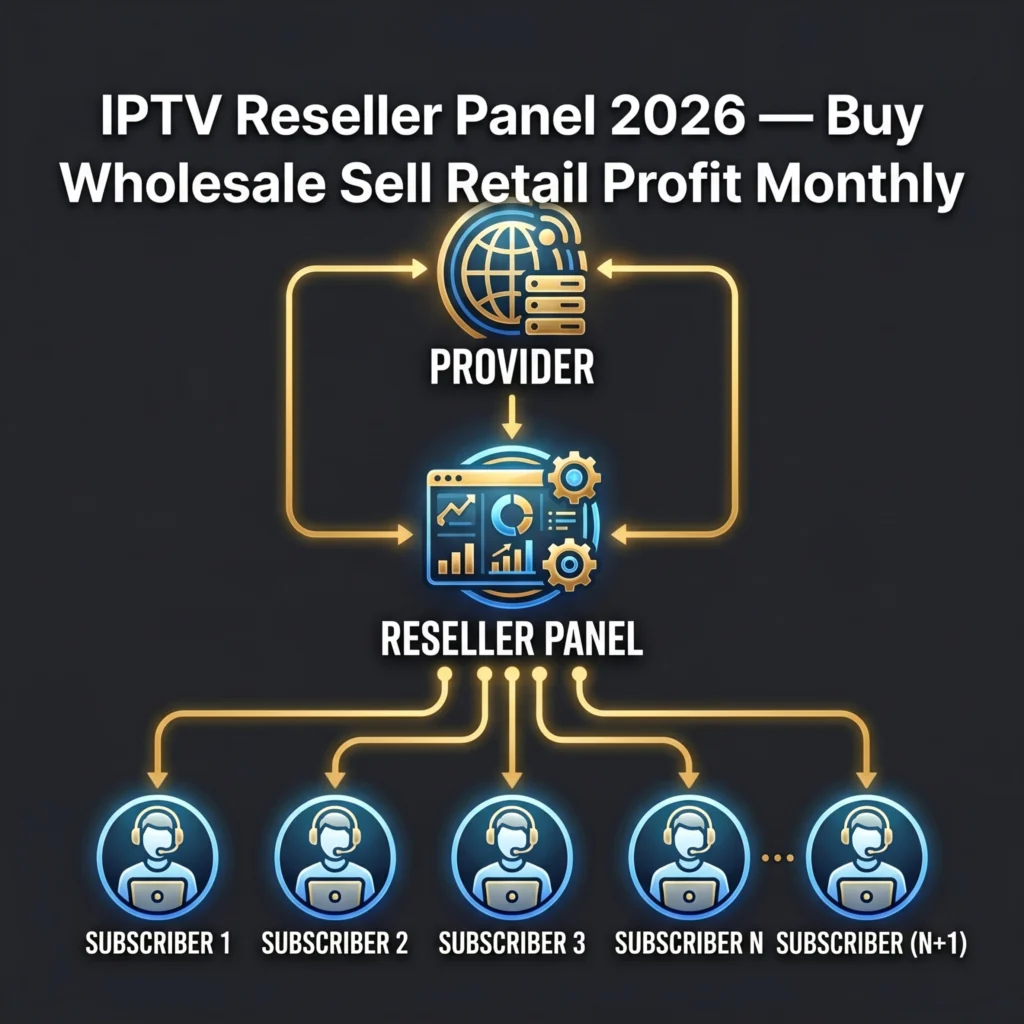 IPTV reseller panel 2026 buy wholesale sell retail profit monthly
